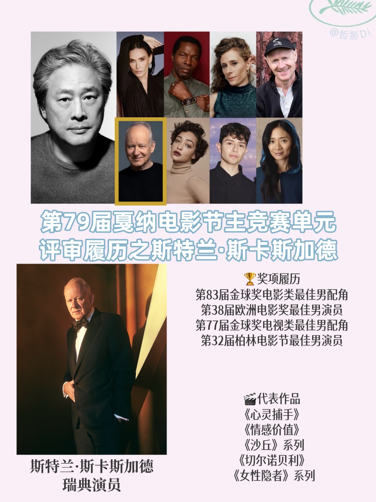 🌿第79届戛纳电影节主竞赛单元评审团履历总结Jury：斯特兰·斯卡斯加德 瑞典