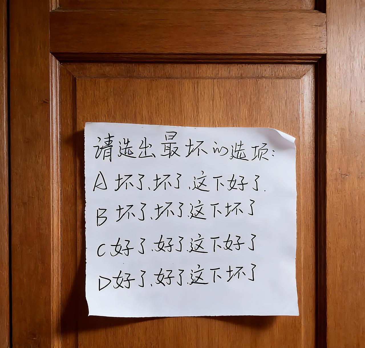 评选出最坏的选项。