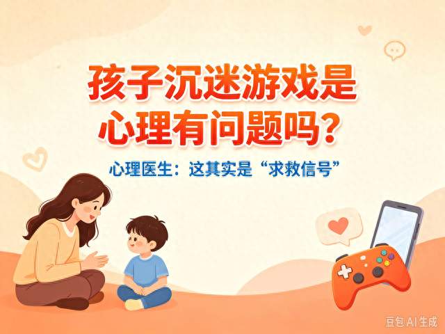孩子沉迷游戏是心理有问题吗？心理医生：这其实是“求救信号”
