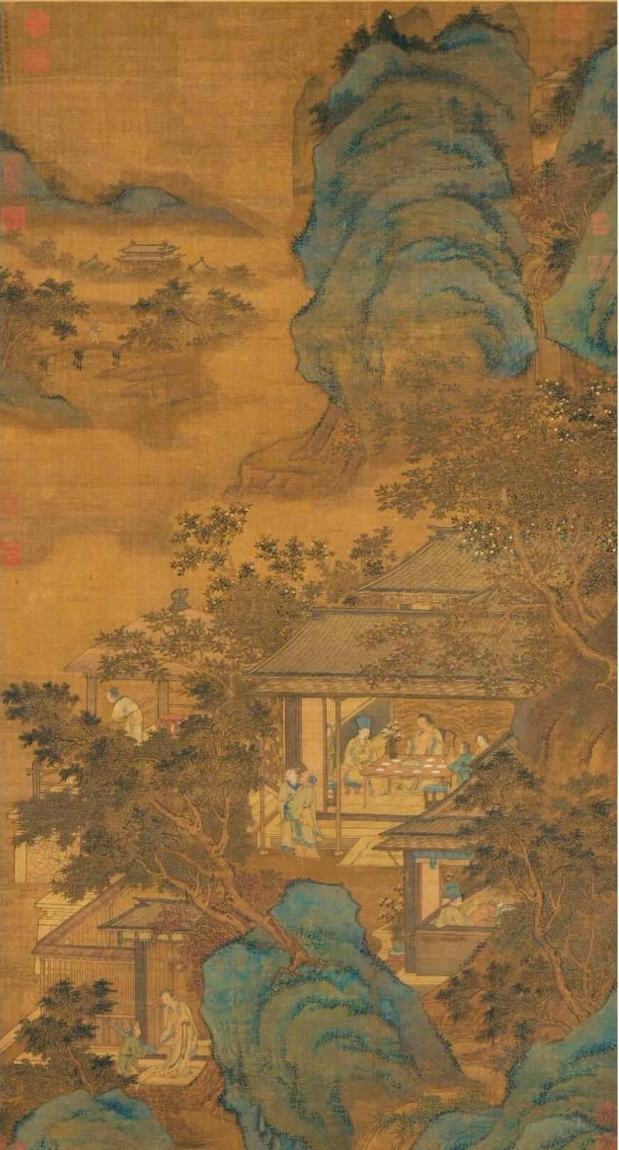 古画工笔山水人物画欣赏