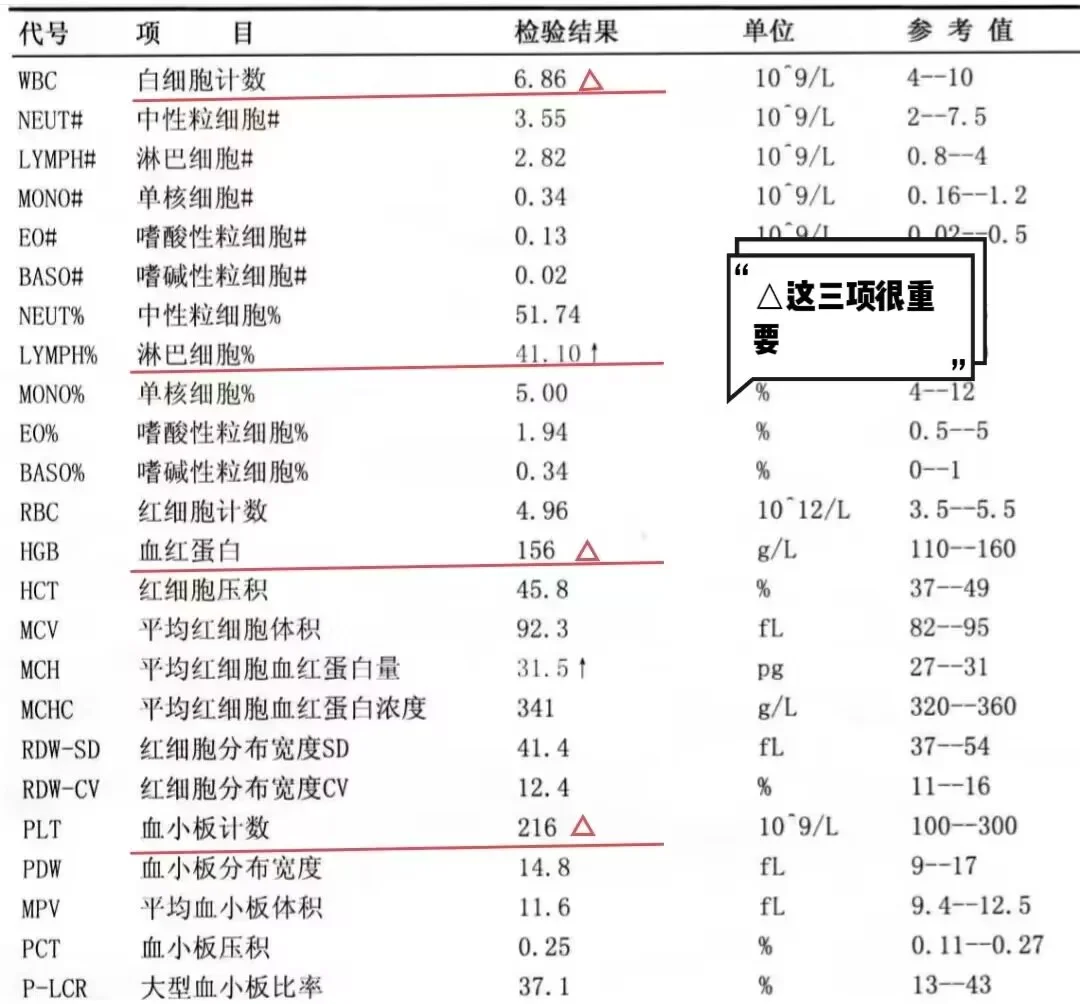 这样的血常规，没啥事