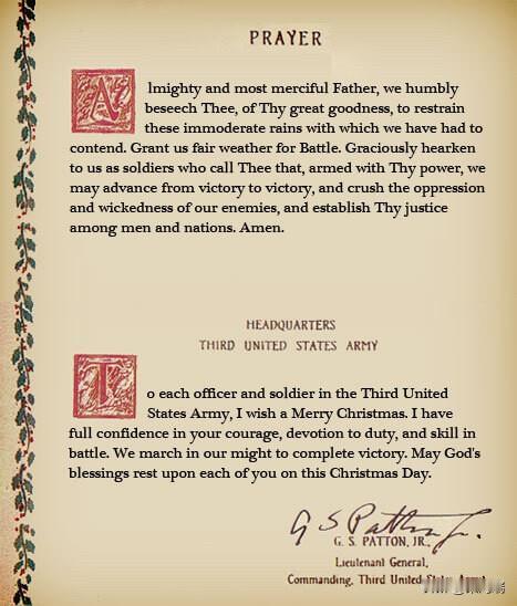 这是乔治·巴顿 (George Patton) 将军在第二次世界大战期间写给美国