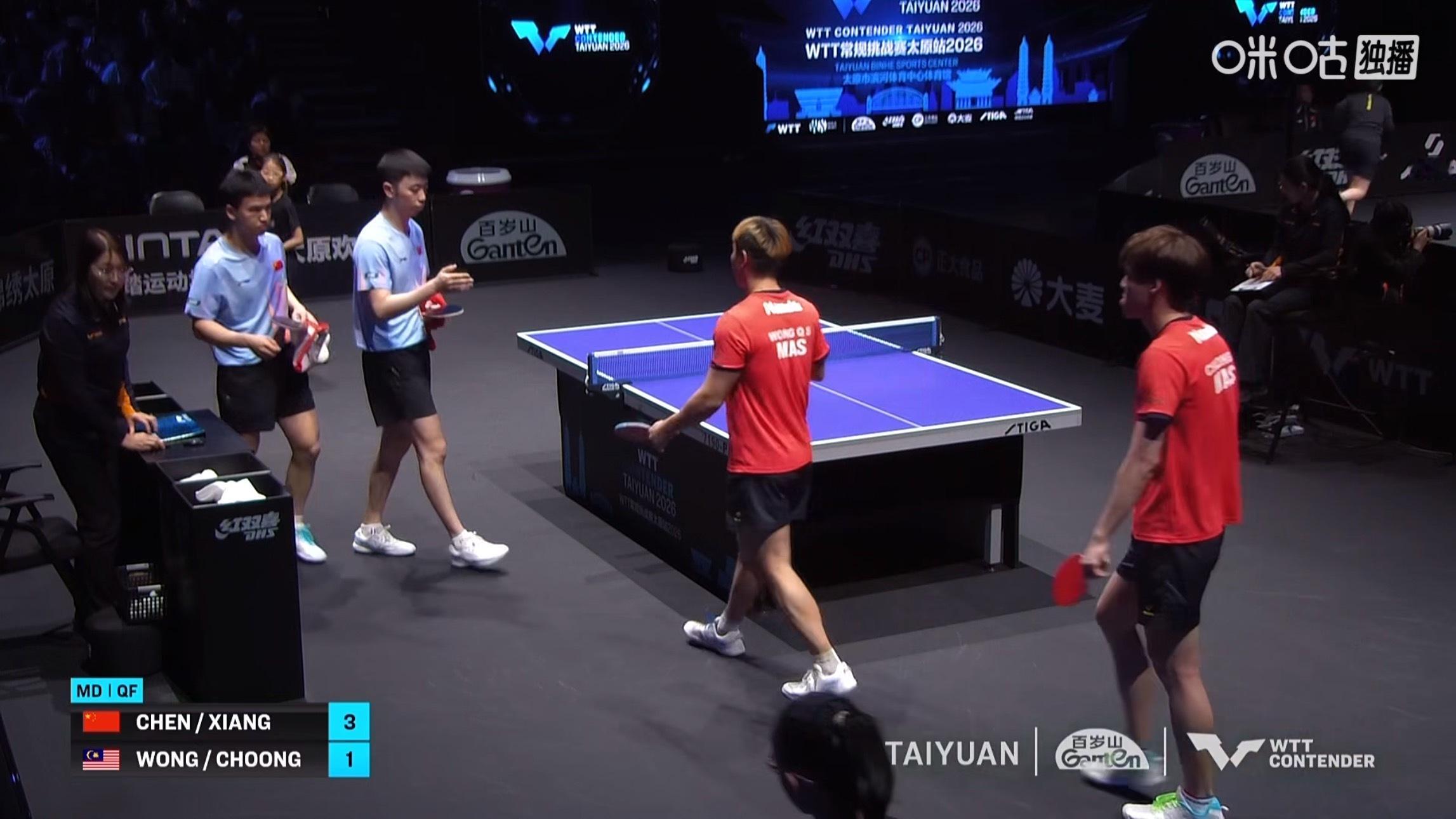 陈垣宇/向鹏3比1黄祺燊/钟子毅（9-11，12-10，11-4，13-11） 