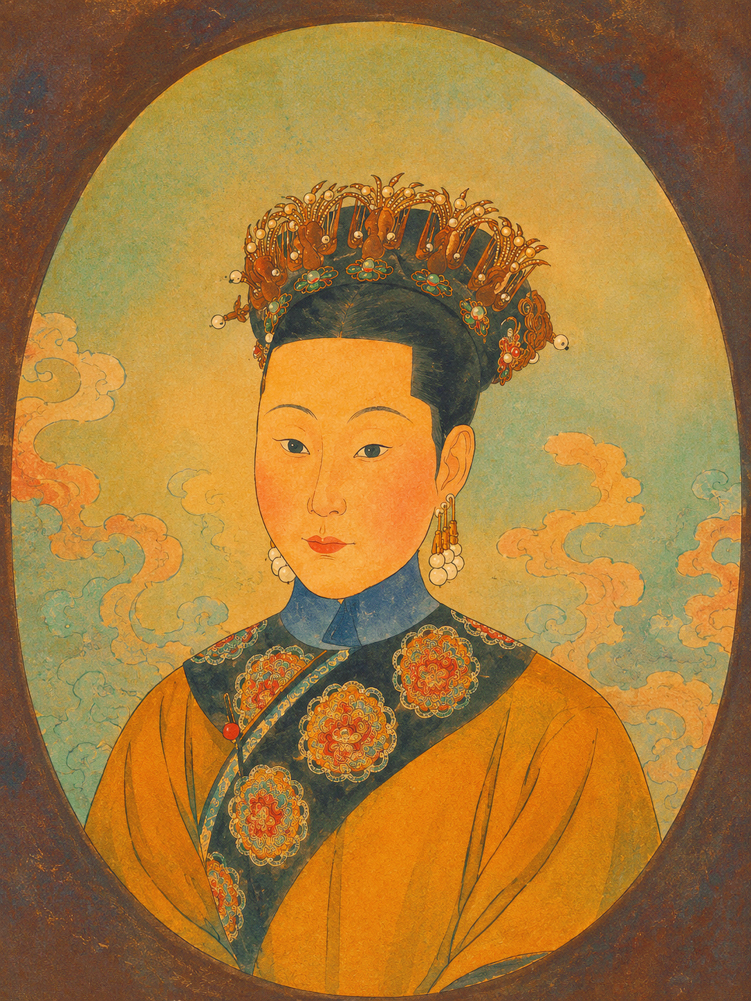 AI复原的康熙和妃画像