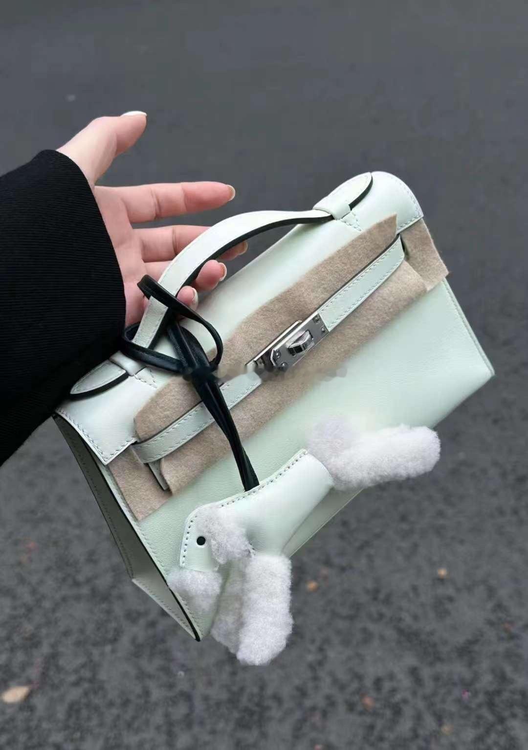 mini kelly 一代 0S气泡绿 银扣 swift皮 