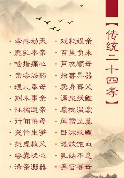 孝是咱中国人的根——说说二十四孝和实实在在的尽孝

“谁言寸草心，报得三春晖”，