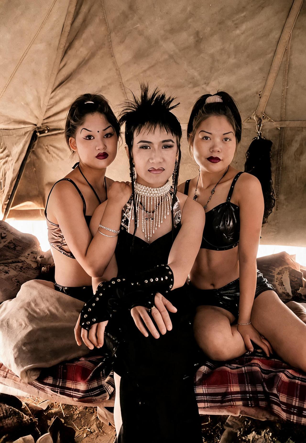 这是九十年代末，在农村的红白喜事上相当流行的跳艳舞的女演员。不可否认，当这些女演