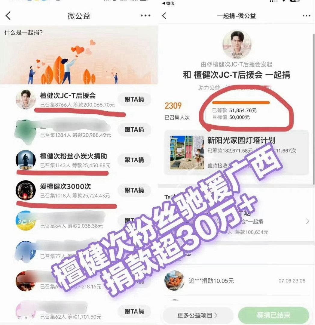 檀健次驰援家乡广西捐款100万檀健次粉丝驰援广西捐款超30万善良的偶像一样有善良