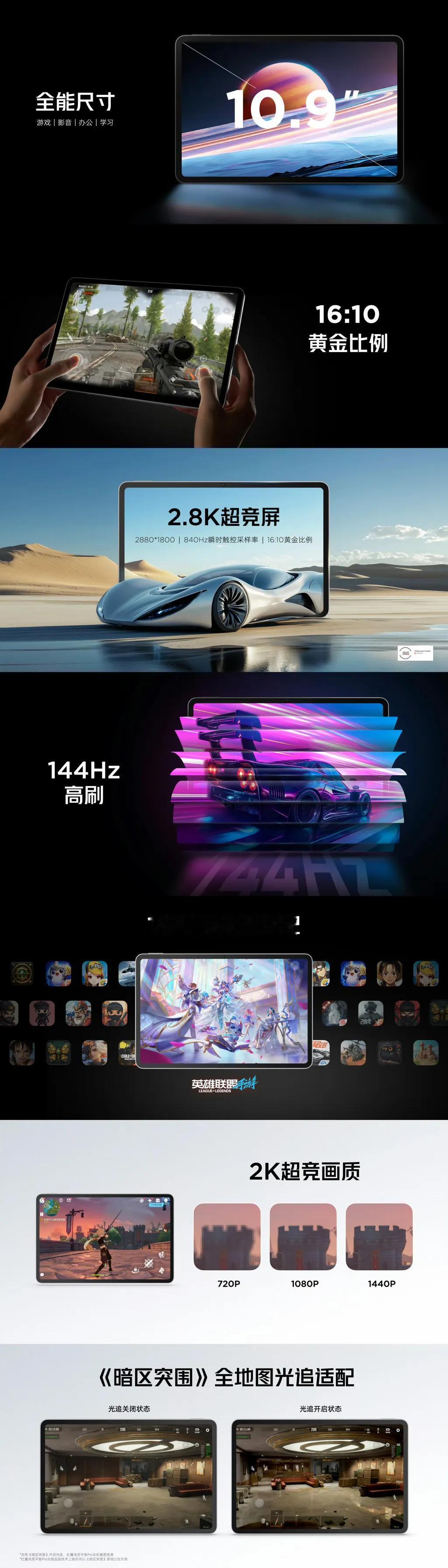 红魔游戏平板Pro发布！

高通骁龙8 Gen3领先版处理器，跑分235万分以上