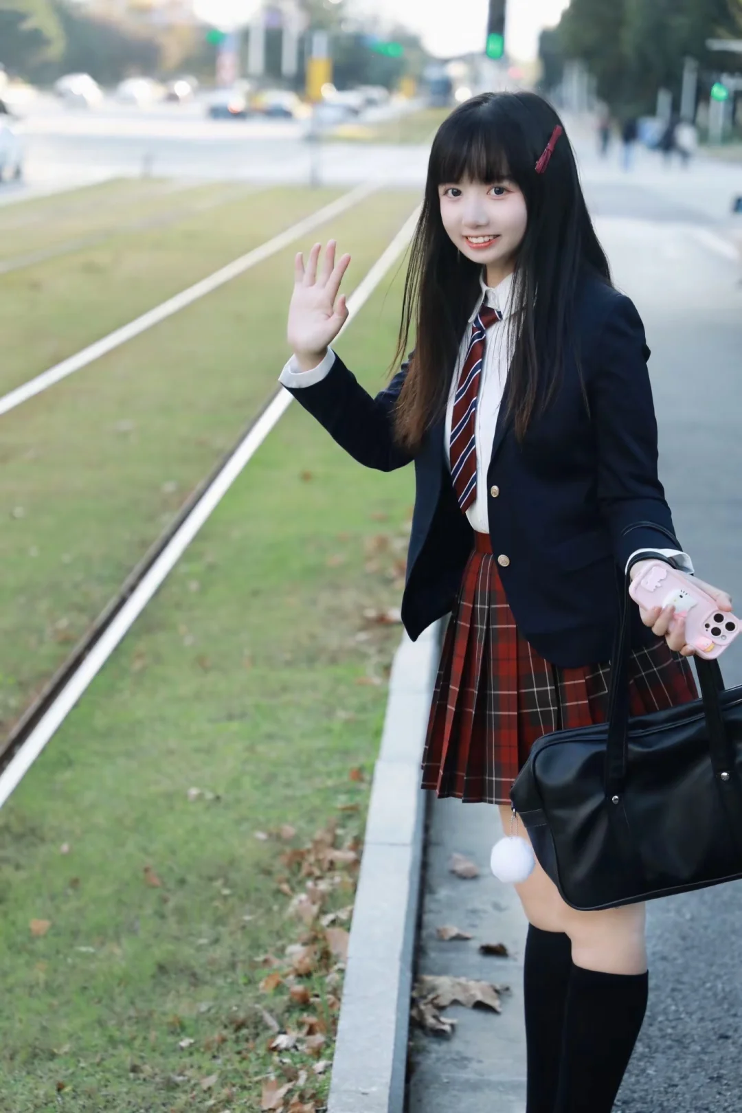 我的jk日常丨轻轨站拍照