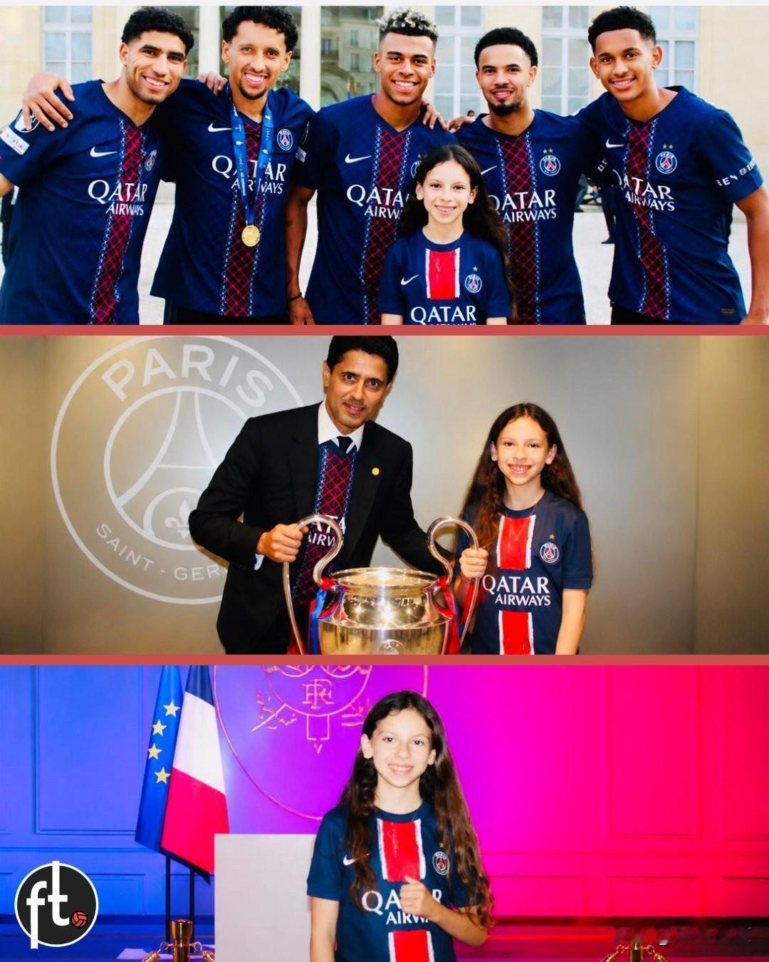 ❤️💙 巴黎圣日耳曼，暖心之举。

12岁的小球迷卡米尔患有一种罕见疾病。周六