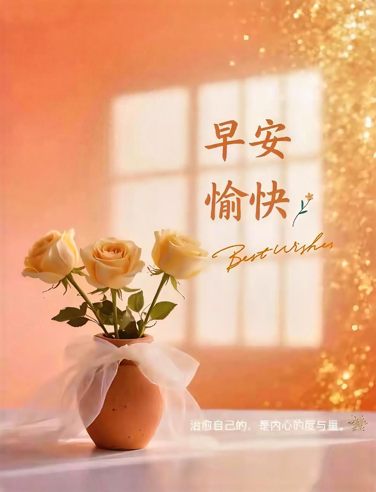 新周愉快，岁月如歌，愿你笑容灿烂如花！
分享晨间的美好祝愿 
分享今日的感悟 
