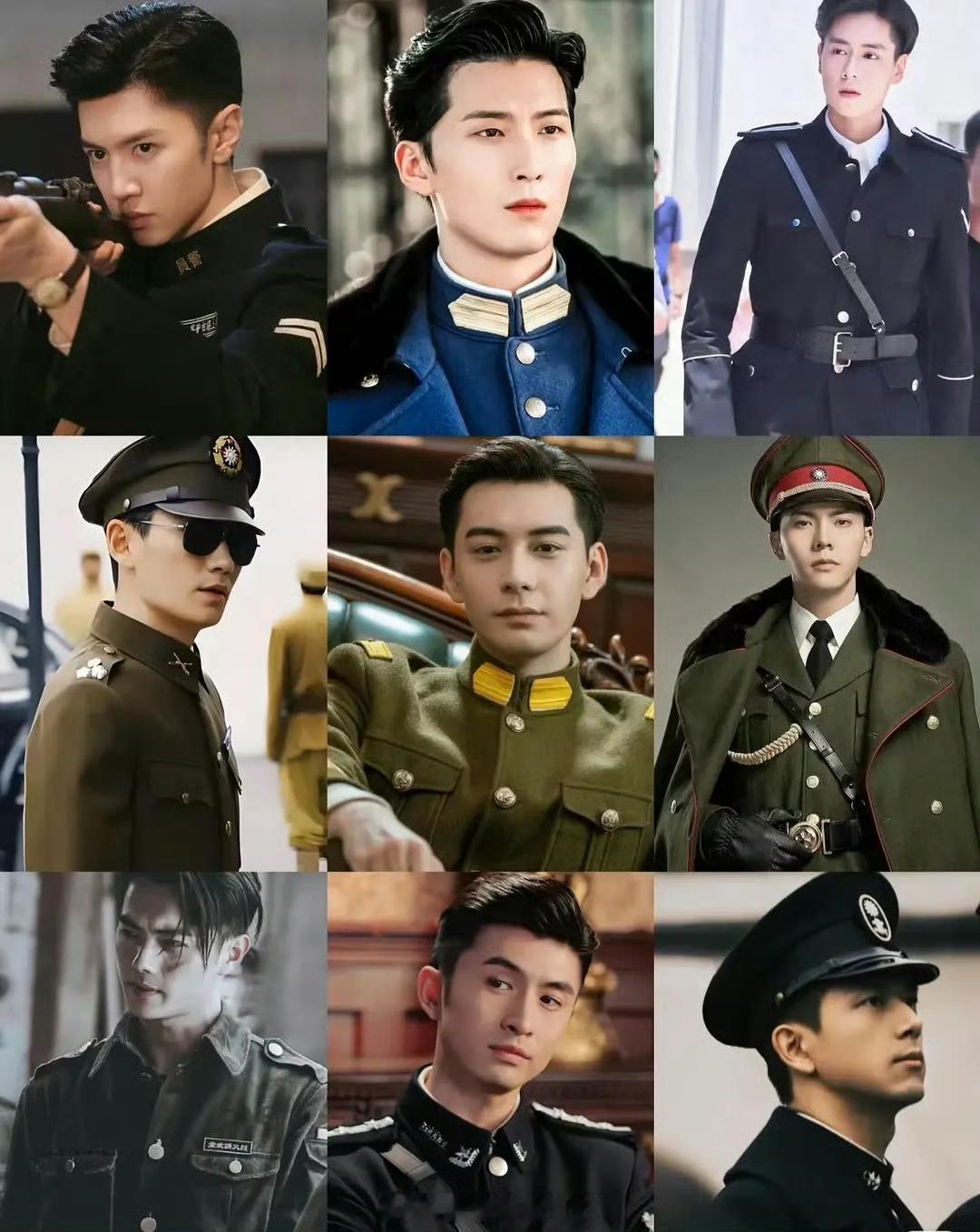 民国的男主造型一览，看起来谁的民国军装照更有感觉？ 