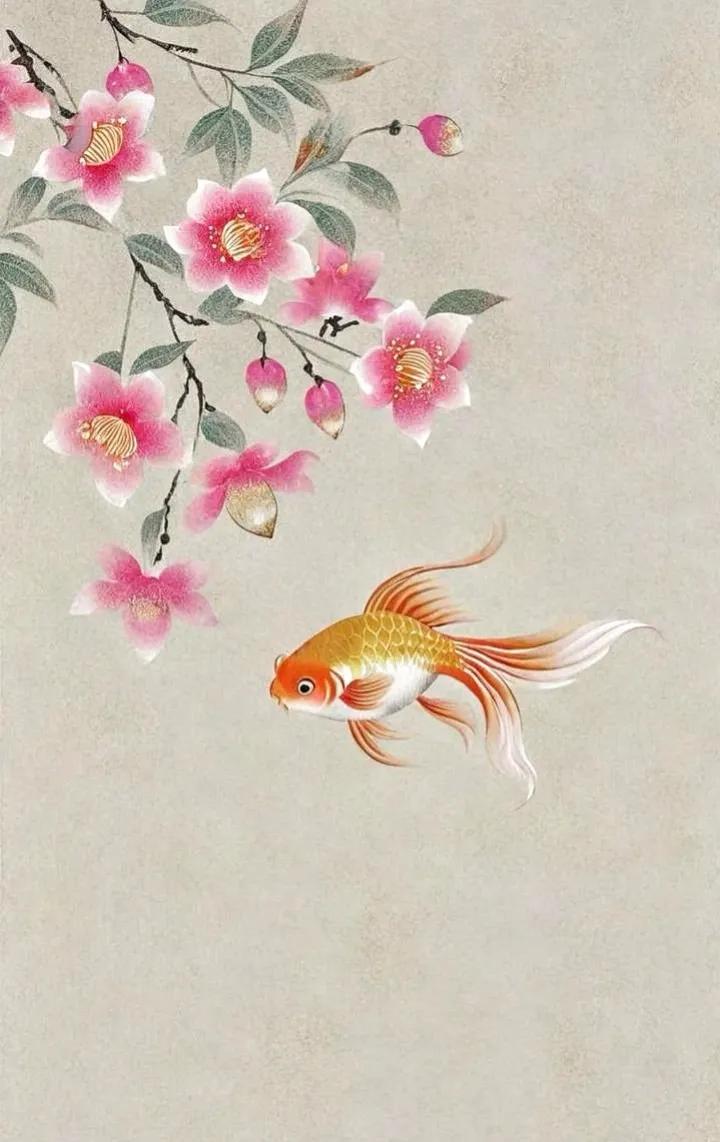 “金鱼池上红妆影，个个高歌白玉堂。” 

这句话描绘了金鱼池上美丽的红妆，每个女