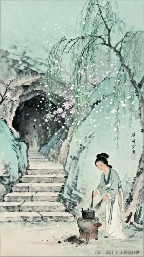 《暮春》
——宋·黄庚
一鸟不啼春寂寂，
百花都落雨濛濛。
十分花鸟东风恨，
半