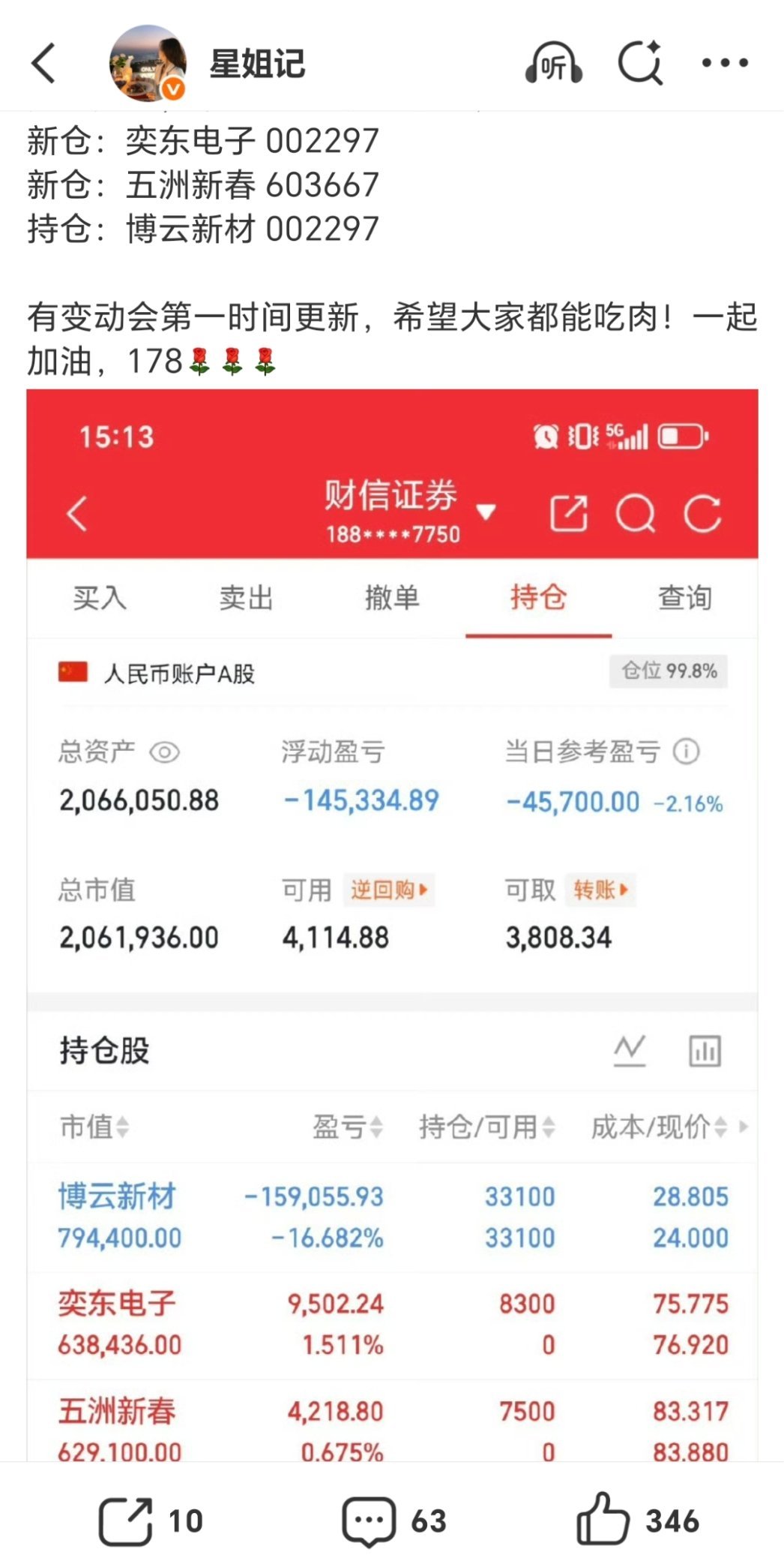 牌是没问题的，短期表现都不错，大家还记得奕东电子吗？ 75做了一波 现在95了。