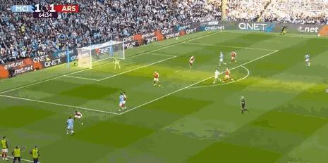 曼城vs阿森纳2比1！哈兰德进球，曼城在下半场 65分钟再次领先。英超