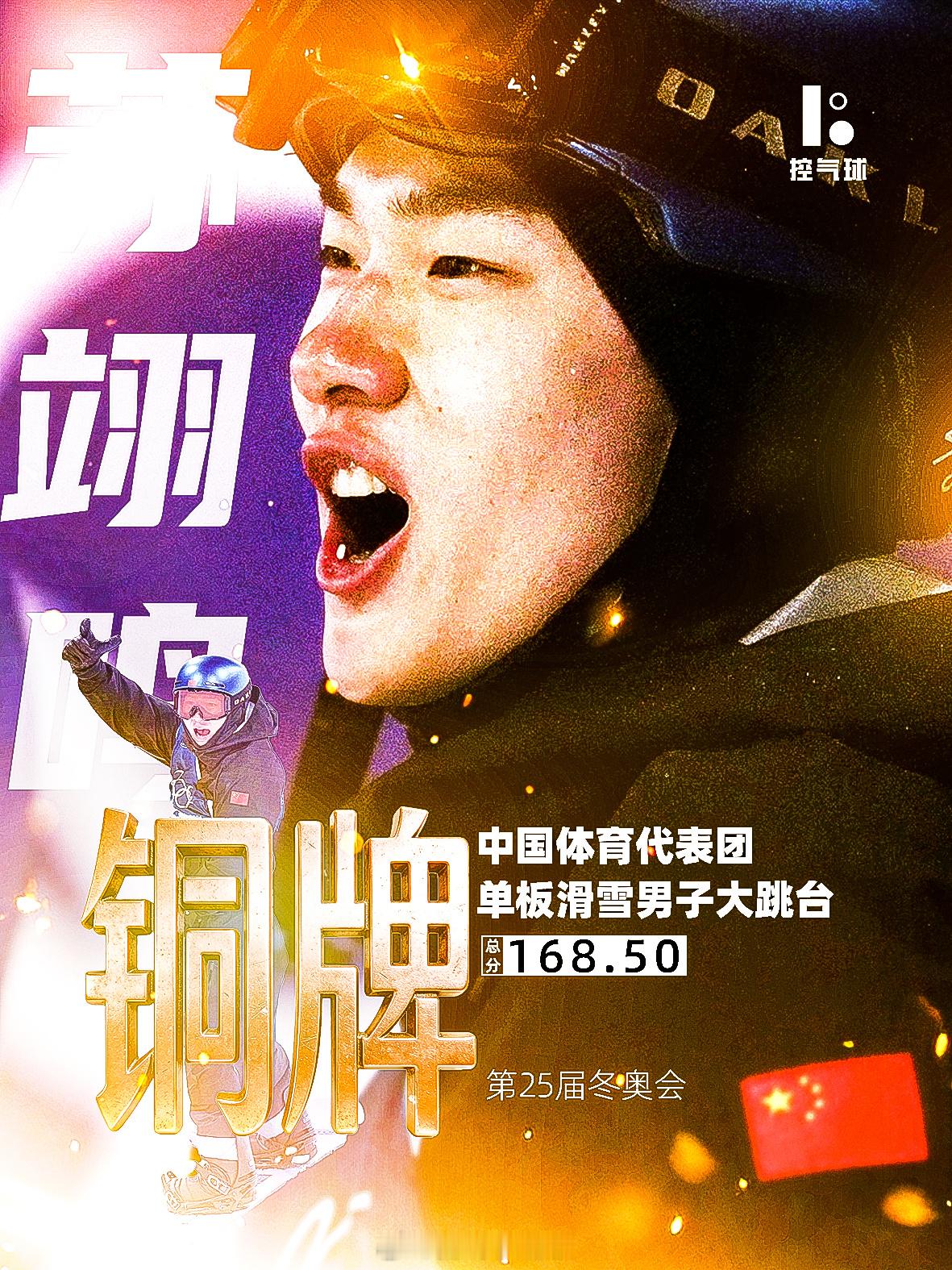 祝贺！苏翊鸣在米兰冬奥会单板大跳台决赛收获铜牌，为中国代表团拿下首枚奖牌。三轮对