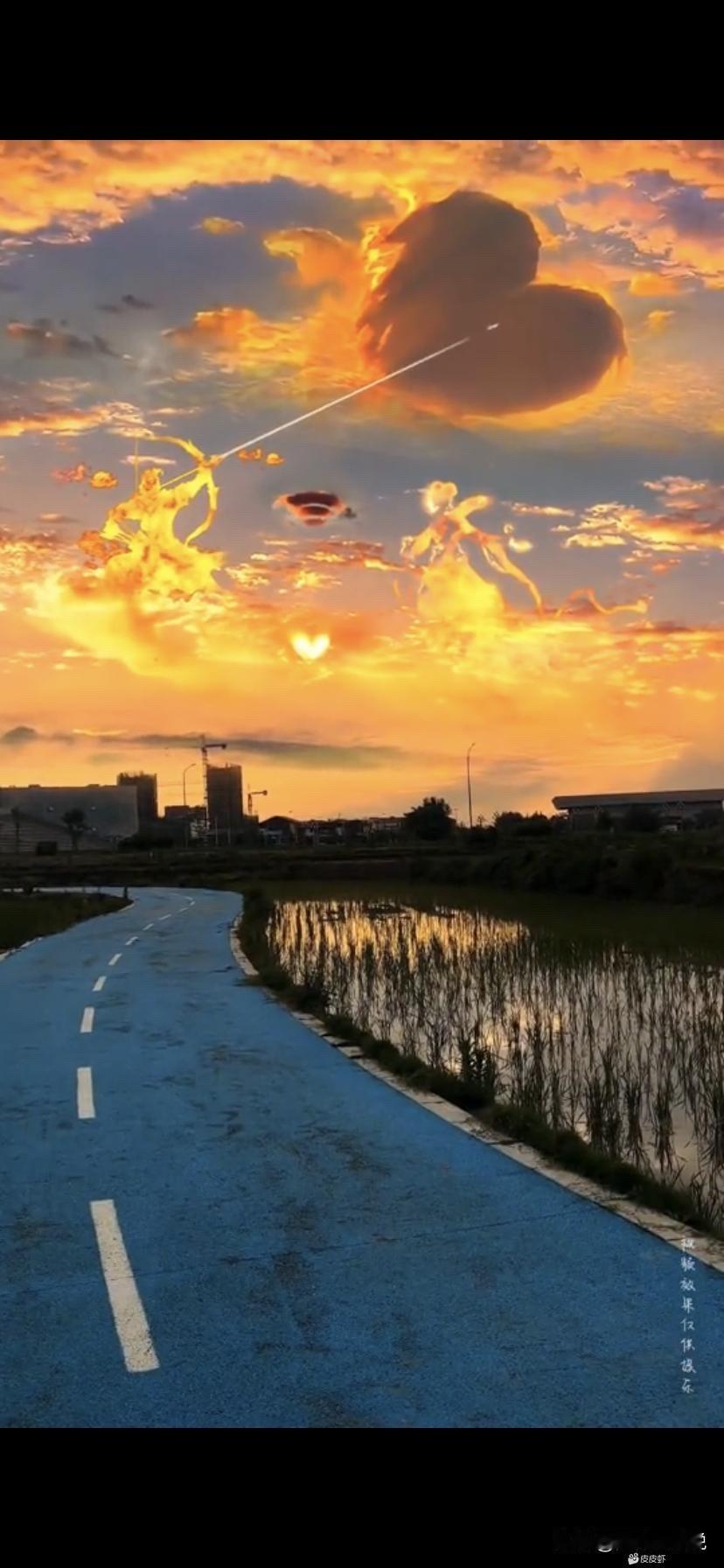 发张你手机里最美的夕阳照可以吗