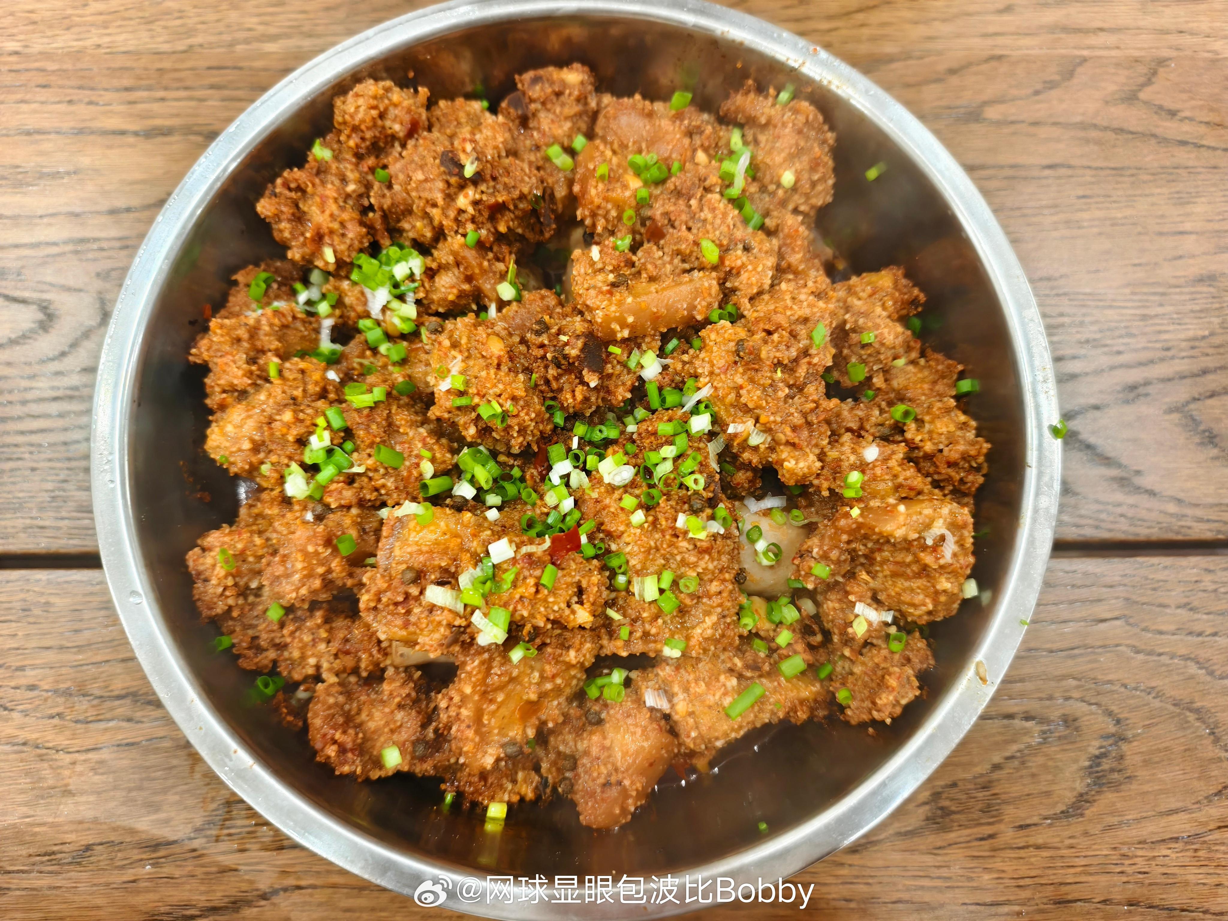 波比小厨房 川味粉蒸肉[抱一抱]要吃的举手🙋🏻‍♀️网球显眼包波比Bobby