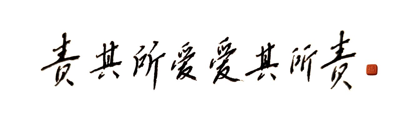 - 择其所爱，爱其所择
- 责其所爱，爱其所责奔跑的书法 放肆手写