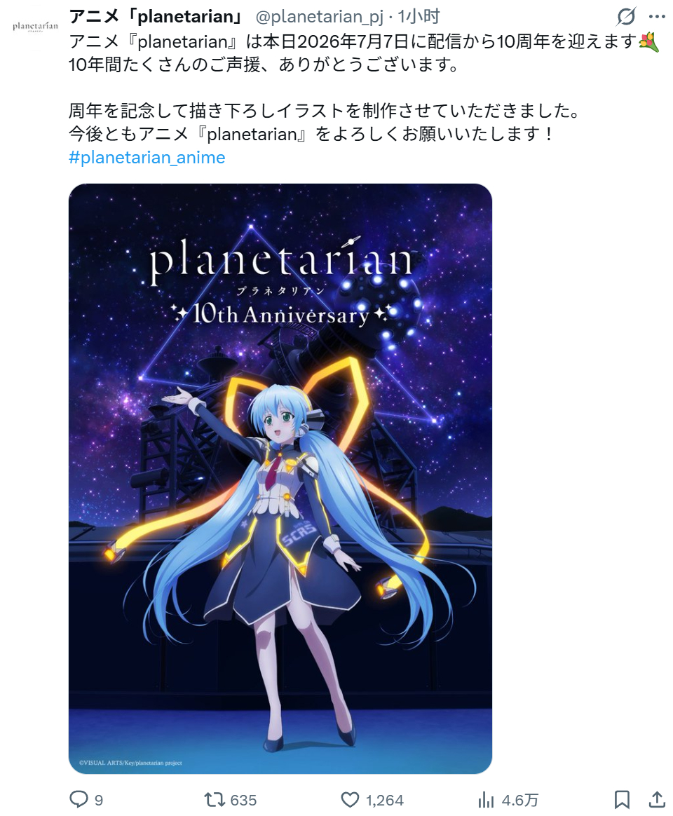 星之梦动画10周年 