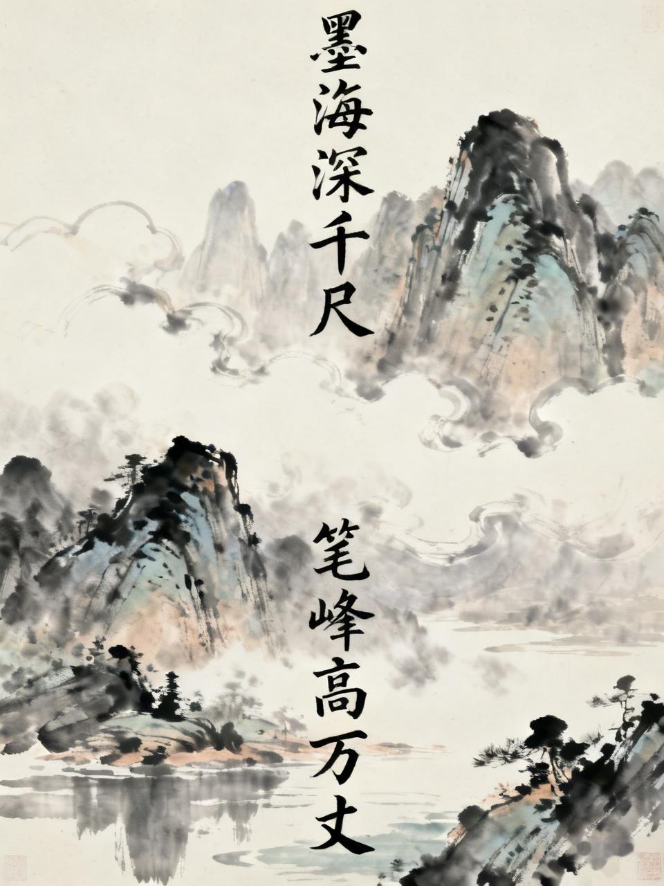 下联：笔峰高万丈。