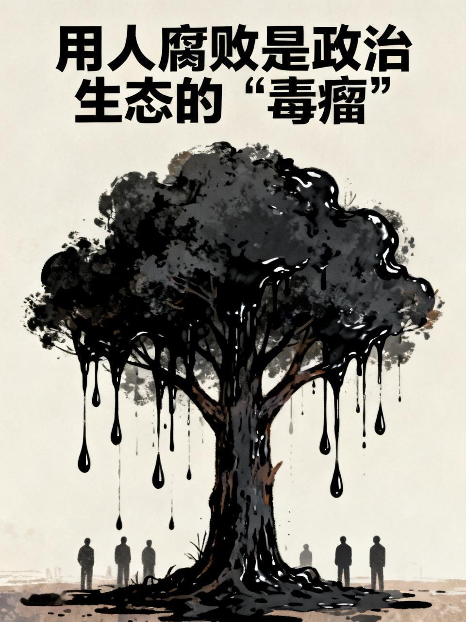 用人腐败确实是政治生态的“毒瘤”。想象一下，当晋升不靠能力和业绩，而是靠关系、靠