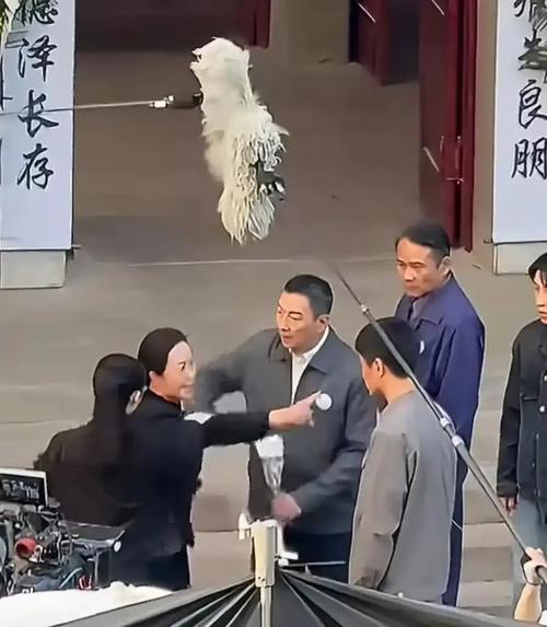 近日陈晓拍摄电视剧《海之上》的片场路透走红。拍摄冲突戏份时，对手演员情绪到位，一