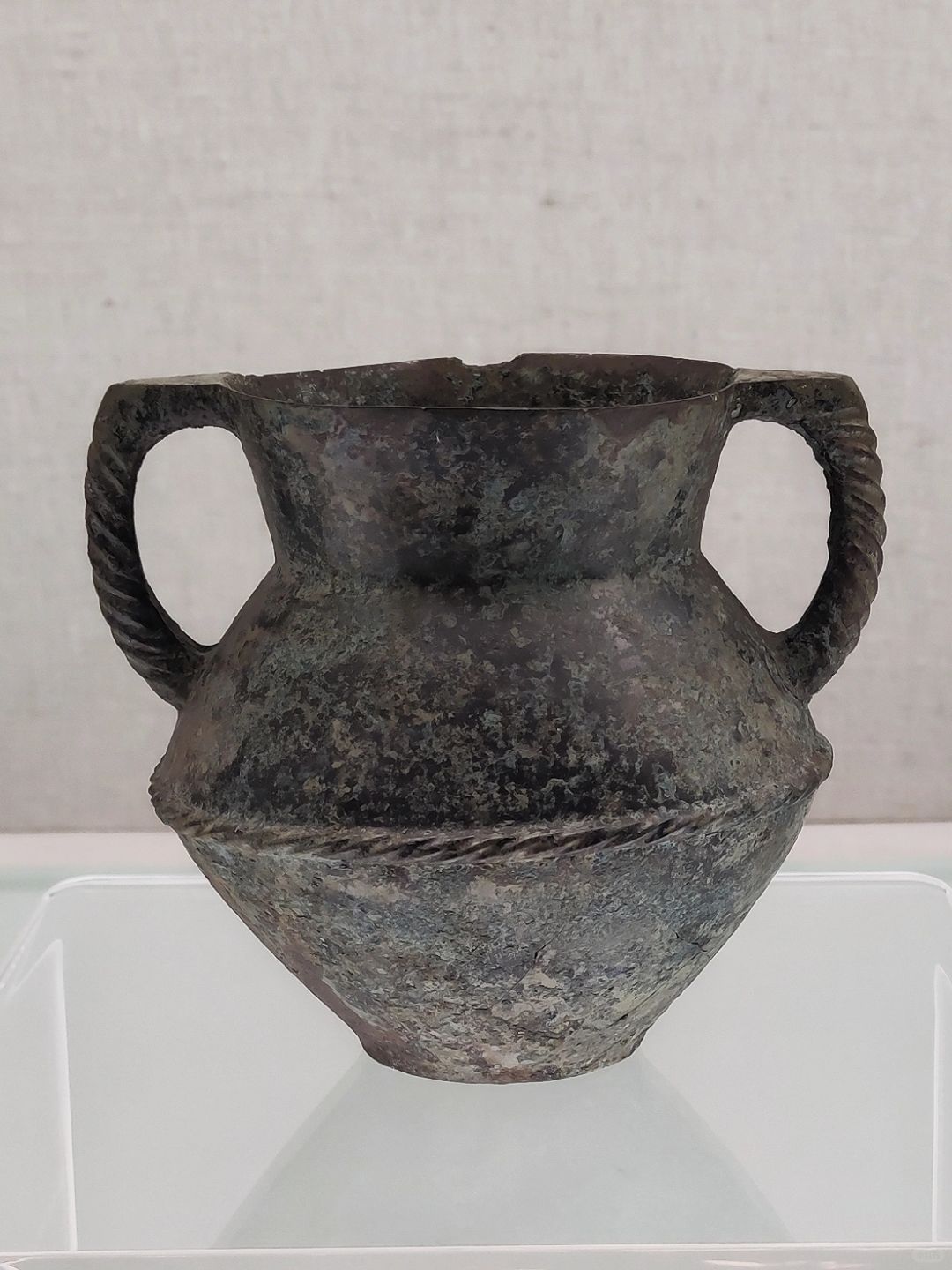 西周·绳纹双耳罐