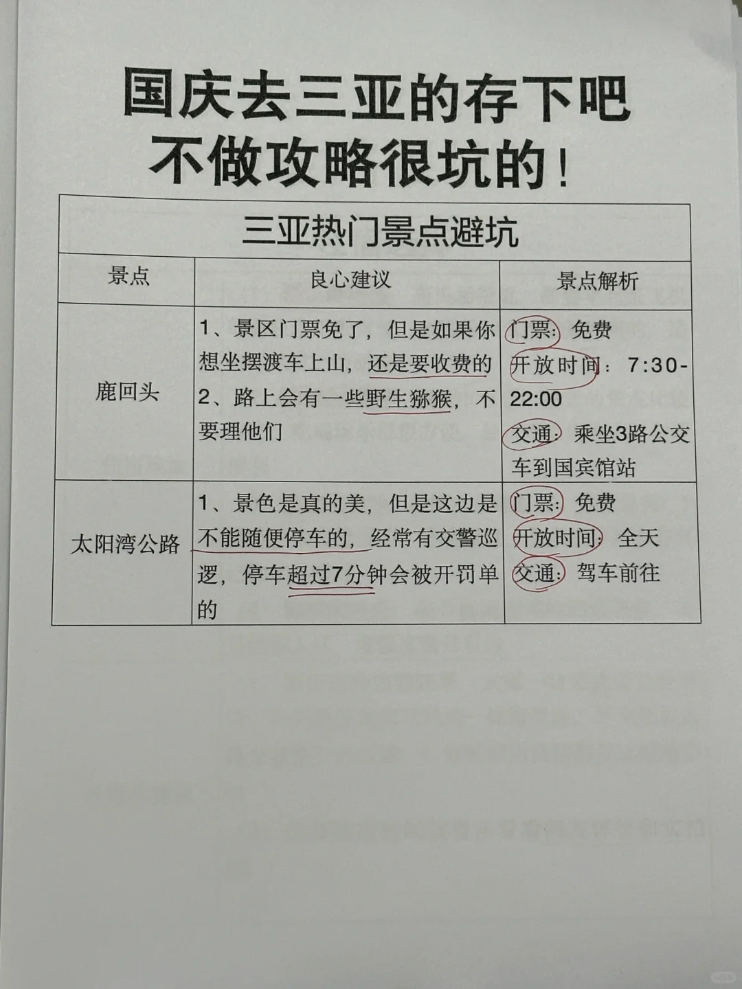 国庆去三亚存下吧，不做攻略踩坑💣