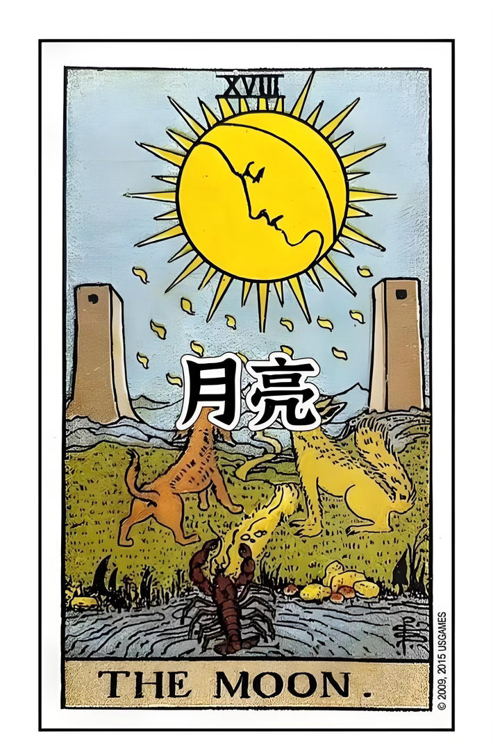 塔罗关于感情的牌阵中，牌面上有月亮图案出现的次数越多，越有暗恋可能。如果有月亮图