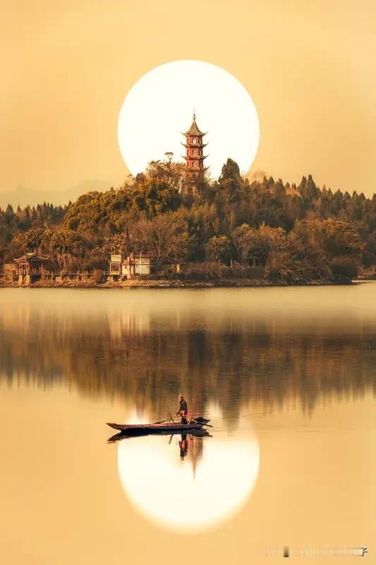 看到“轻舟荡破一湖月”这个上联，瞬间就被它的意境吸引了。一叶轻舟在湖中荡漾，把水