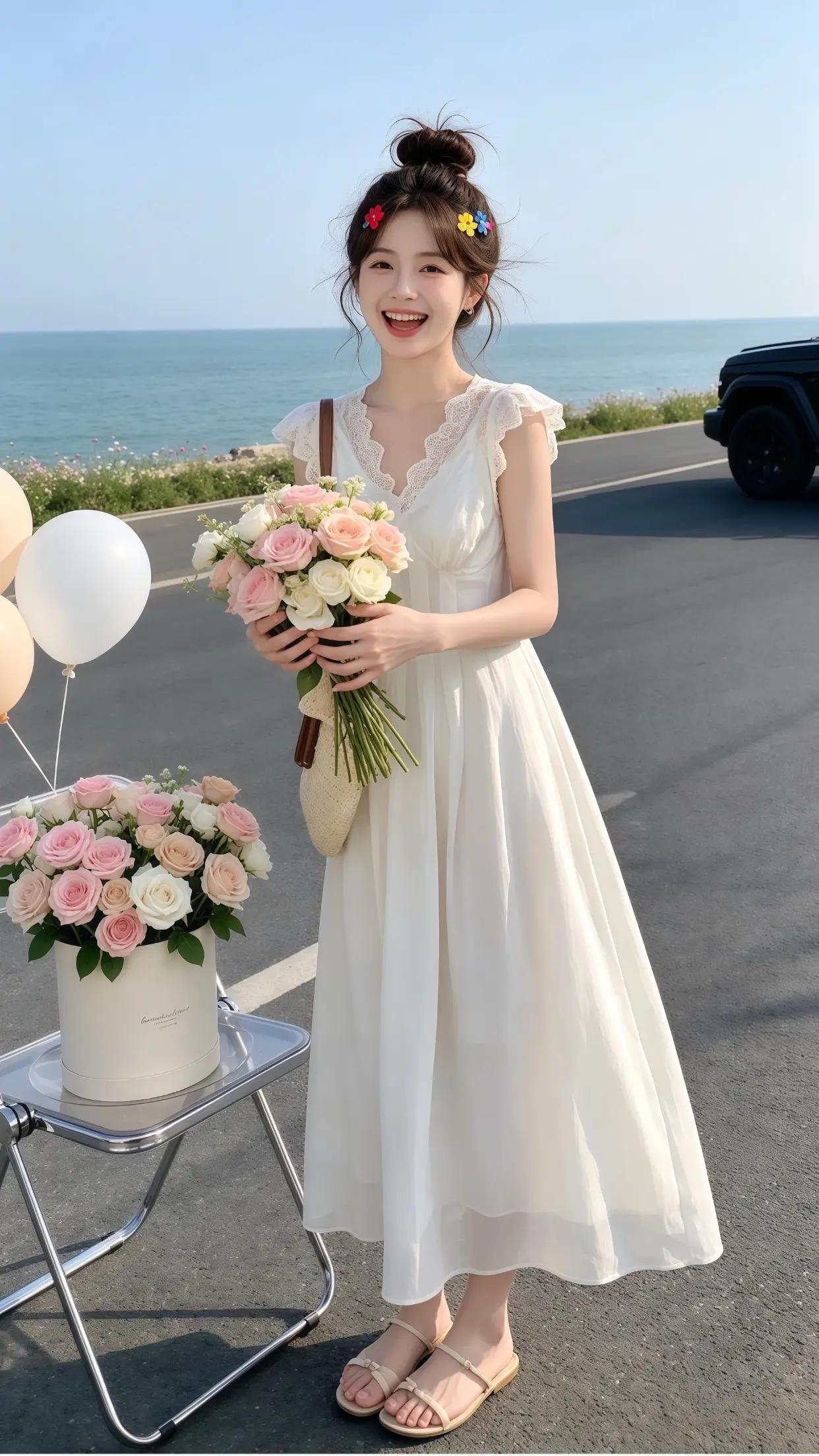 气质仙女裙甜美穿搭 适合夏季出游穿的甜美风连衣裙推荐 浪漫的白色连衣裙 白色仙女