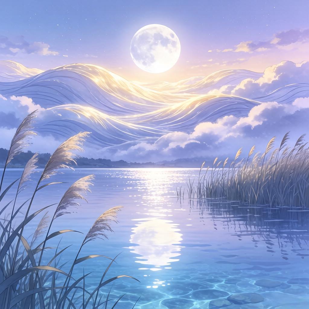 上联：日藏云海里
下联：月在湖中央