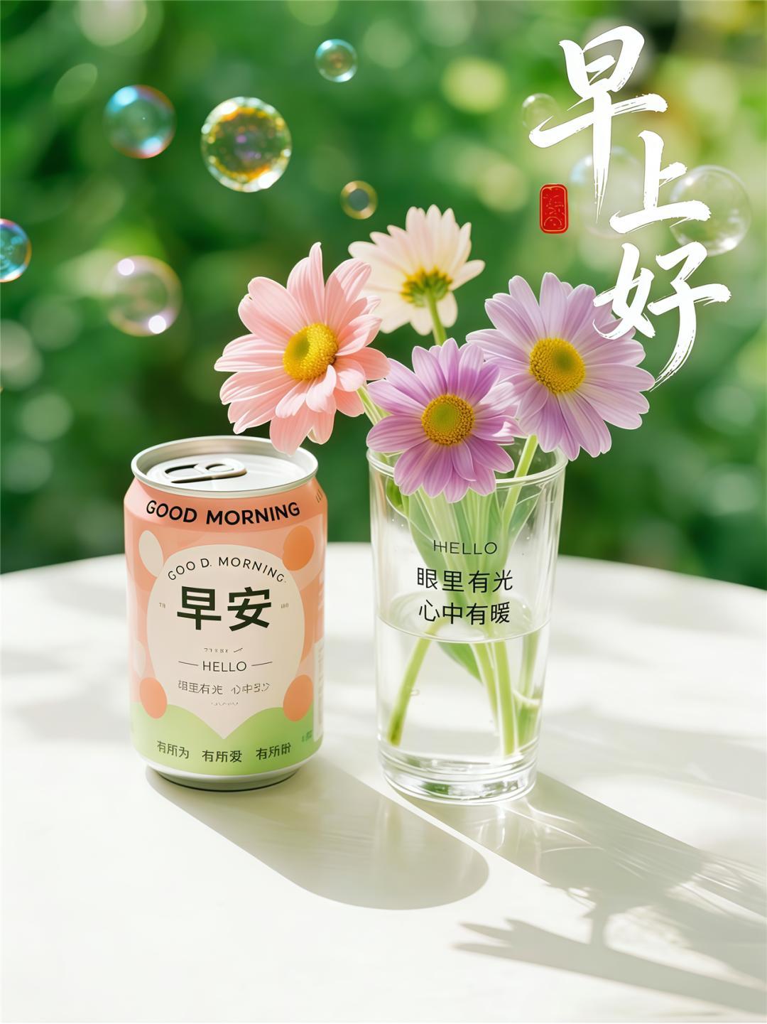 早安早安心语早安中国 生活奇奇怪怪，你得可可爱爱，开启新的一天，早安 