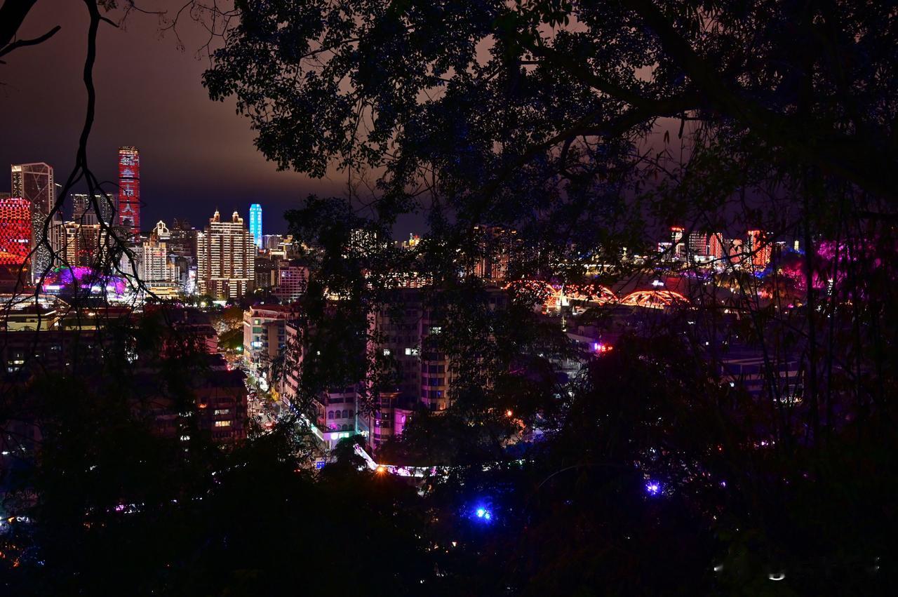 柳州夜景太美了, 尤其是登上“马鞍山公园”观景台, 一揽全城夜景(还免费)
夜晚