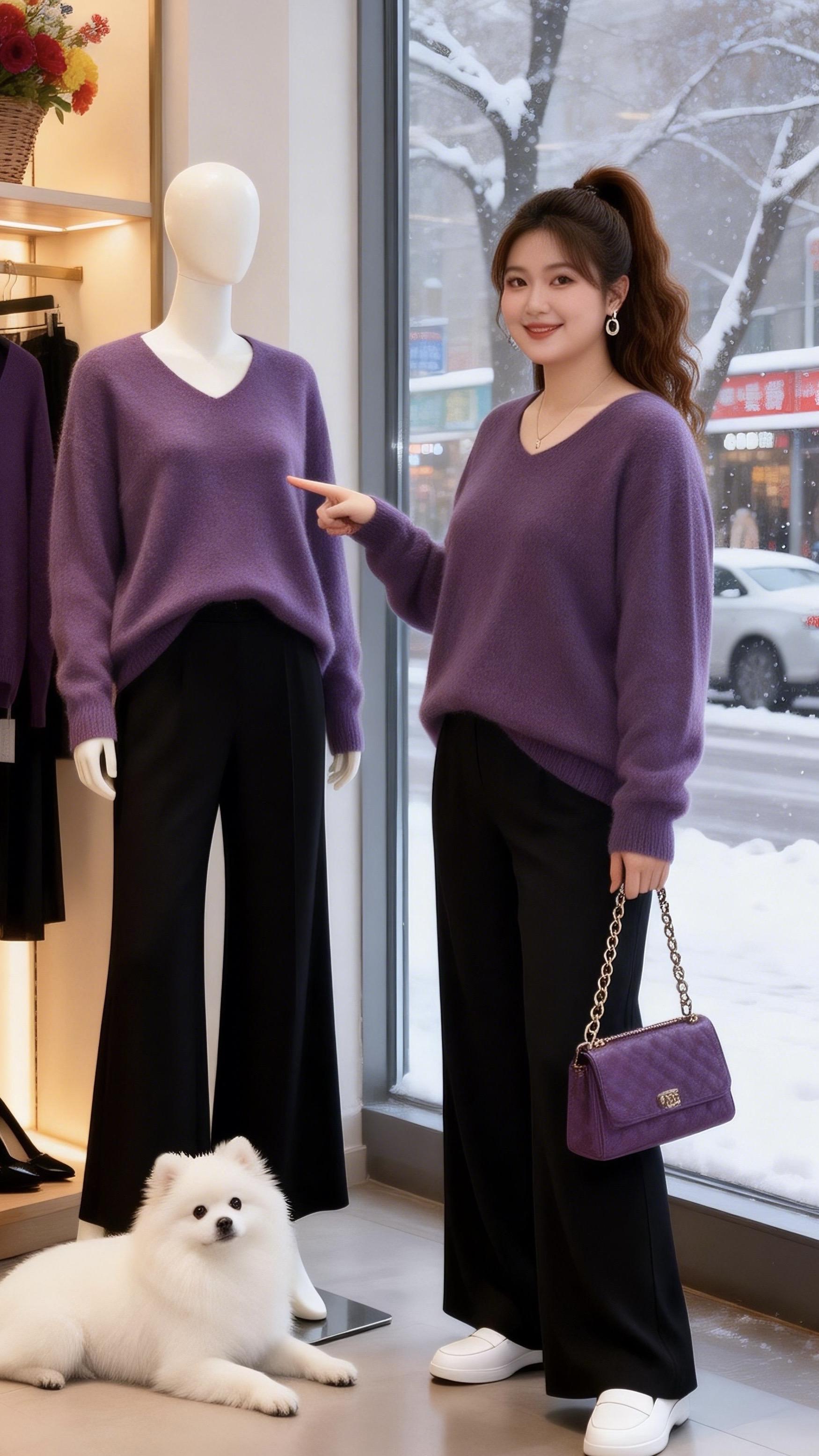 大码穿搭针织打底衫脱下外套也体面的秋冬内搭当我找到了适合的穿搭微胖梨形...