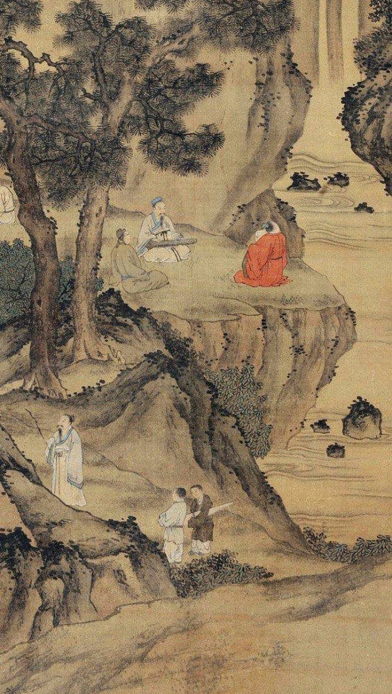 欧阳修/醉翁亭记配图唐寅文是欧阳修的，图是唐寅的，向先贤致敬的最好方式，便是向他