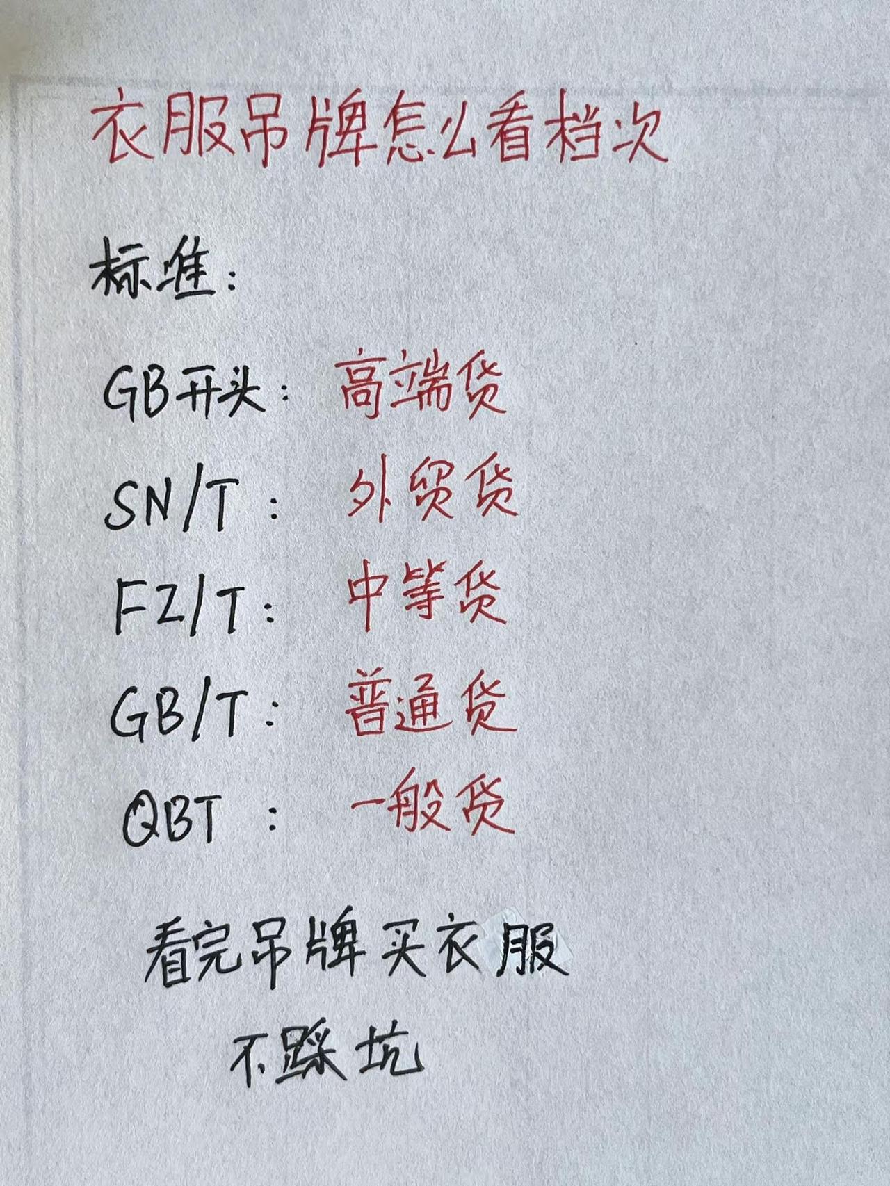 买衣服学会看吊牌标准号，挑选衣服不踩坑。买衣服避坑 衣服吊牌小知识 生活干货 手