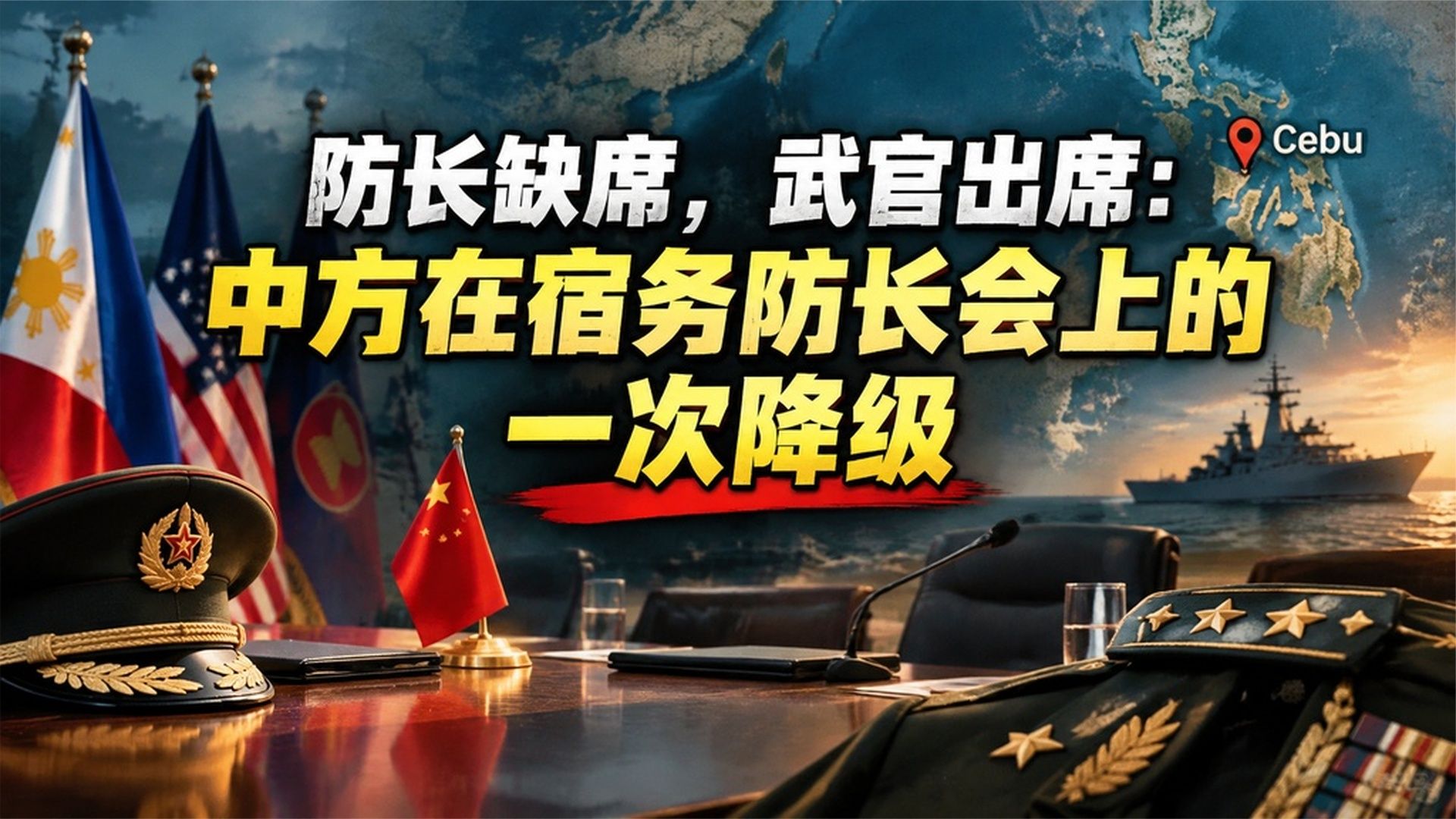 防长缺席，武官出席：中方在宿务防长会上的一次降级