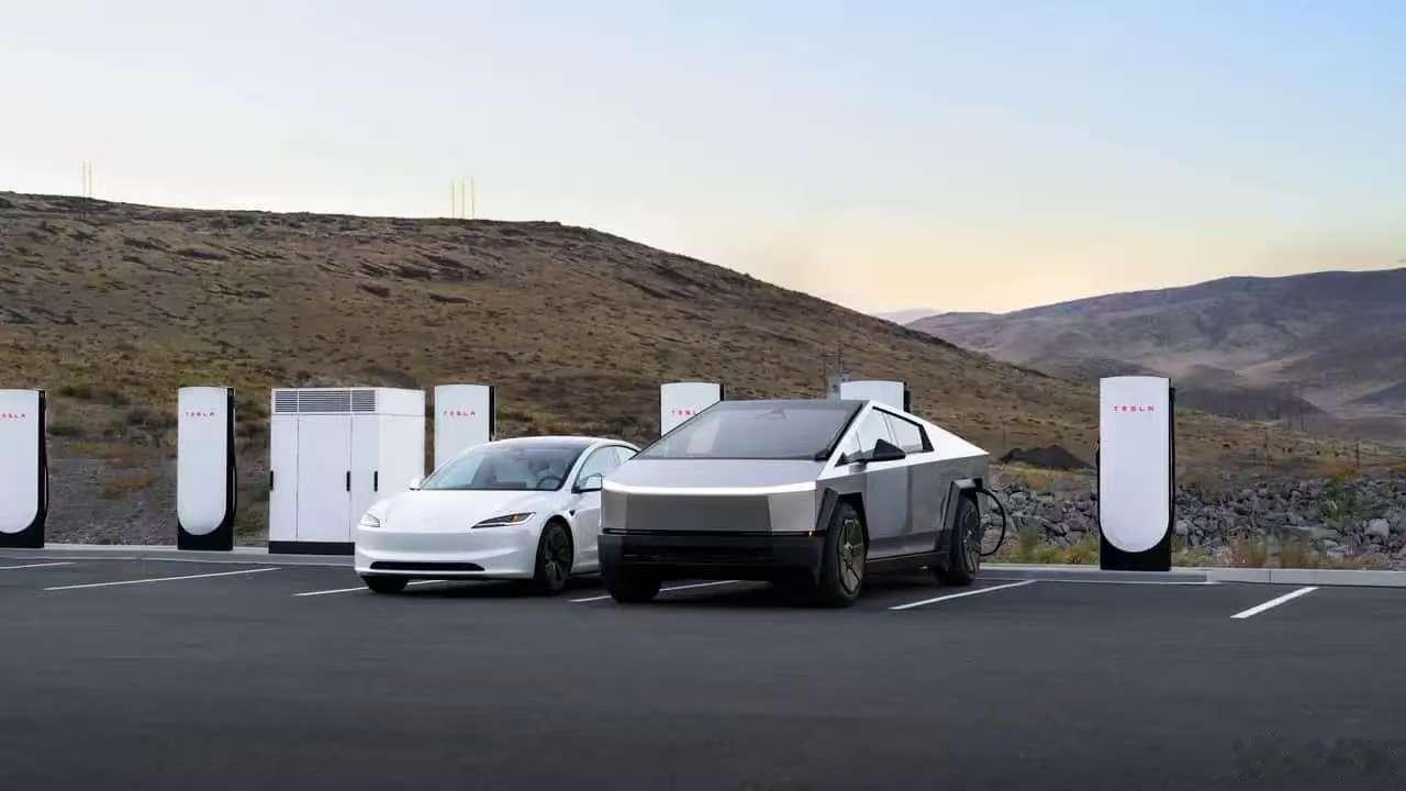 特斯拉500kW V4超级充电站来了特斯拉新推出的超快超级充电站意味着特斯拉和非
