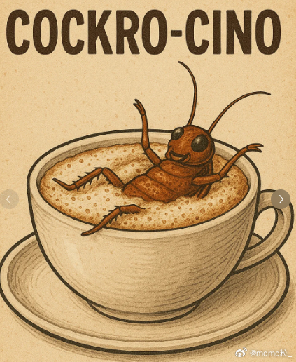 咖啡上撒蟑螂1杯40元 [流鼻血]如果我把蟑螂泡咖啡里，你们会让我赔钱吗？ ​​