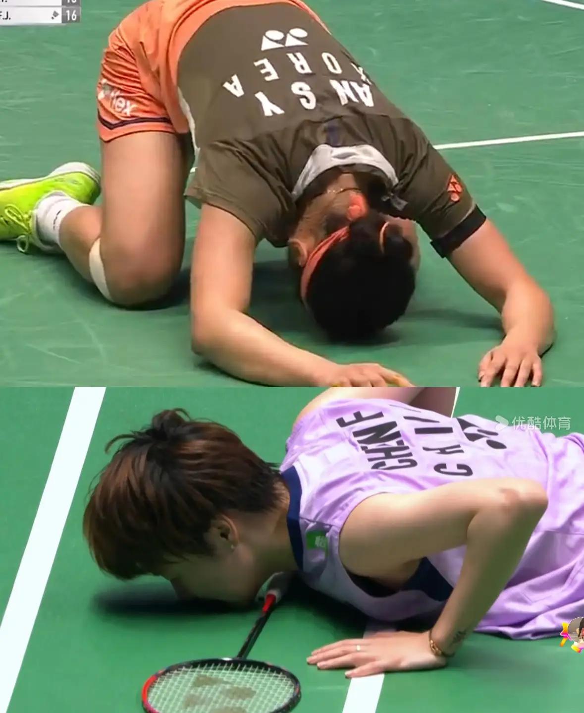 两人都累得够呛，只是安冼莹笑到了最后。