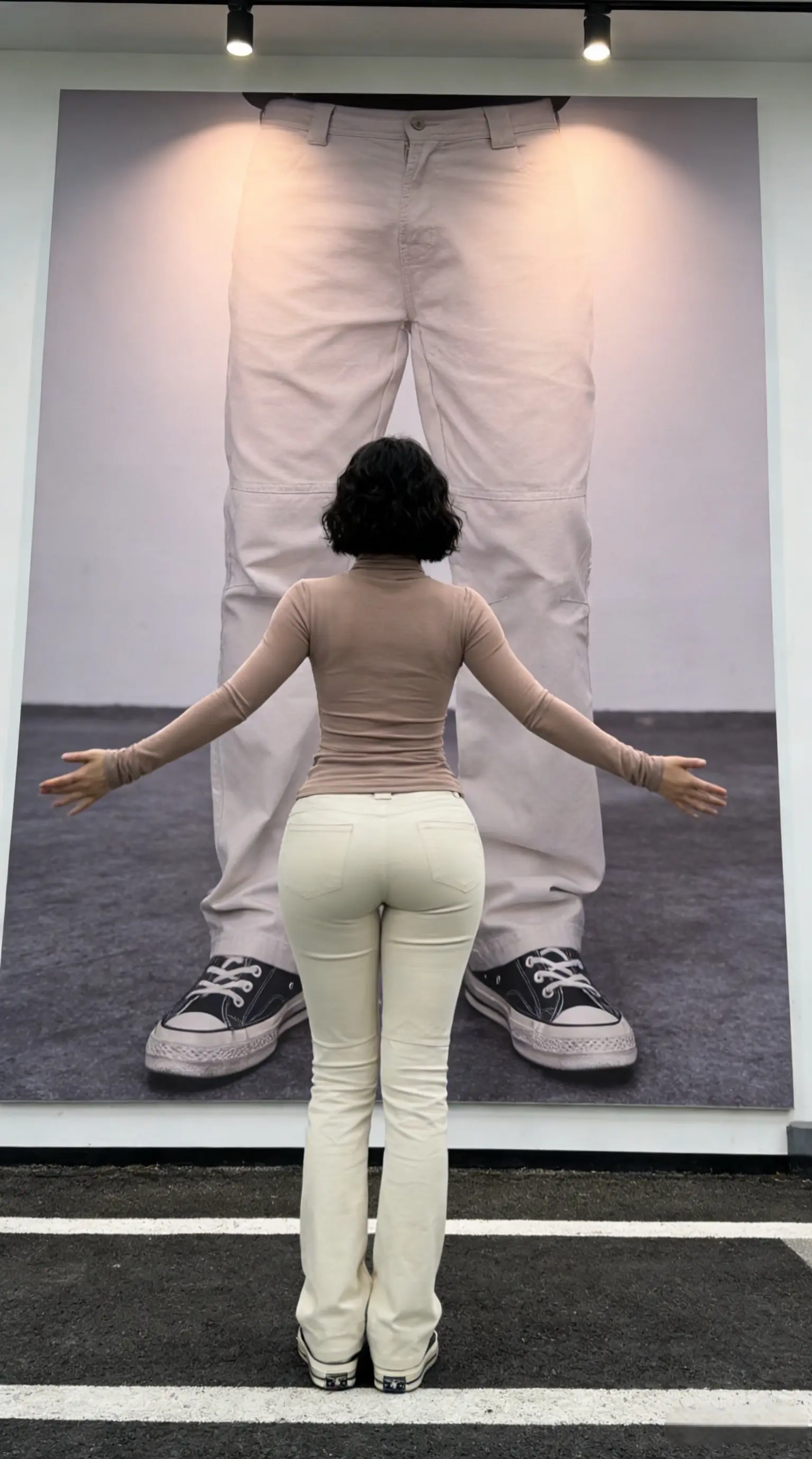 弯刀立裁拼接工装裤四季机能风可调节直筒裤简约透气休闲长裤