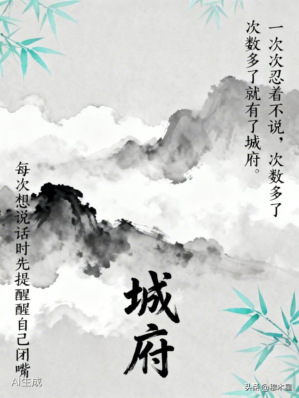 什么是城府？
       城府这东西，简单来说就是每次想说话时先提醒自己闭嘴。