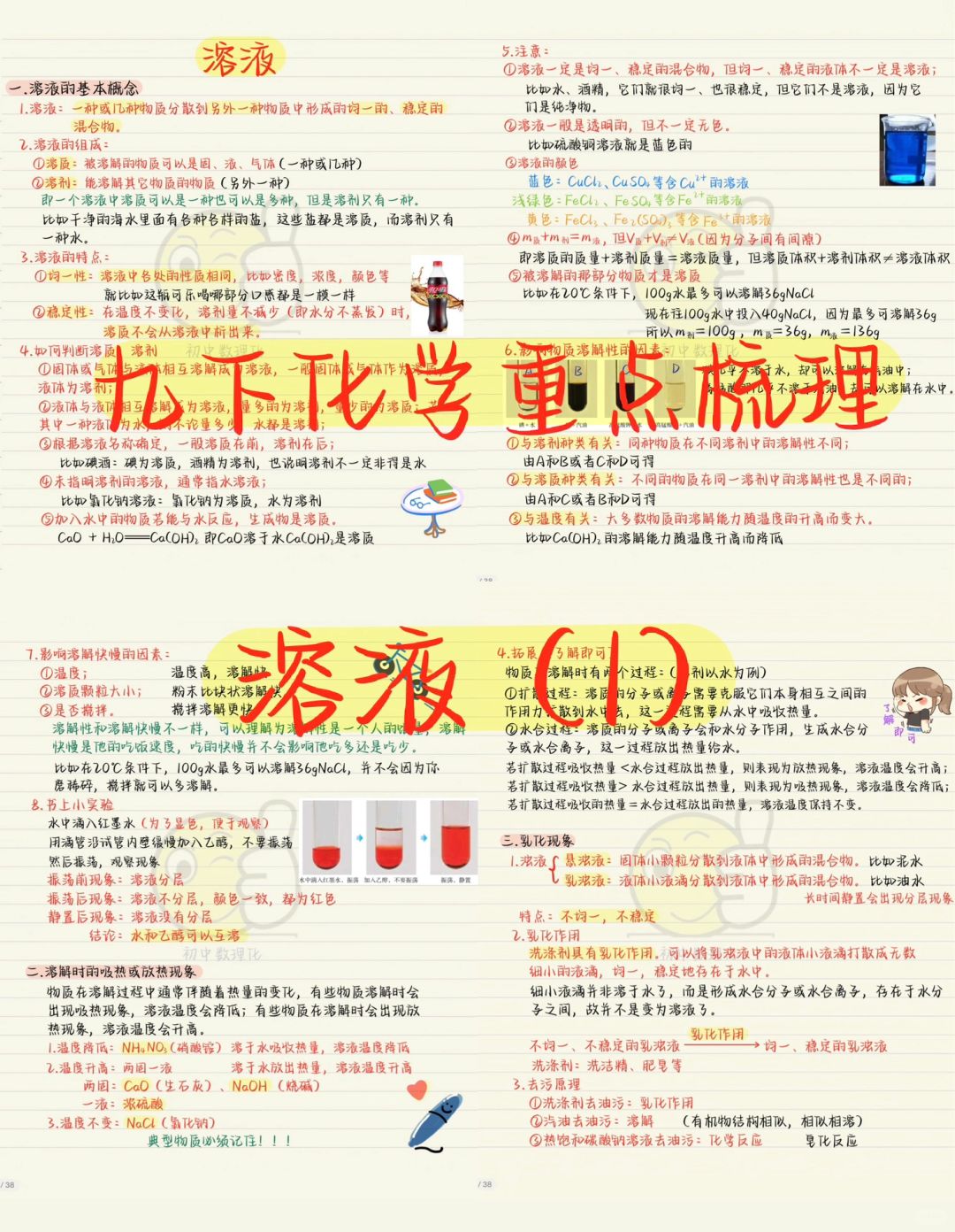九下化学：溶液重难点梳理