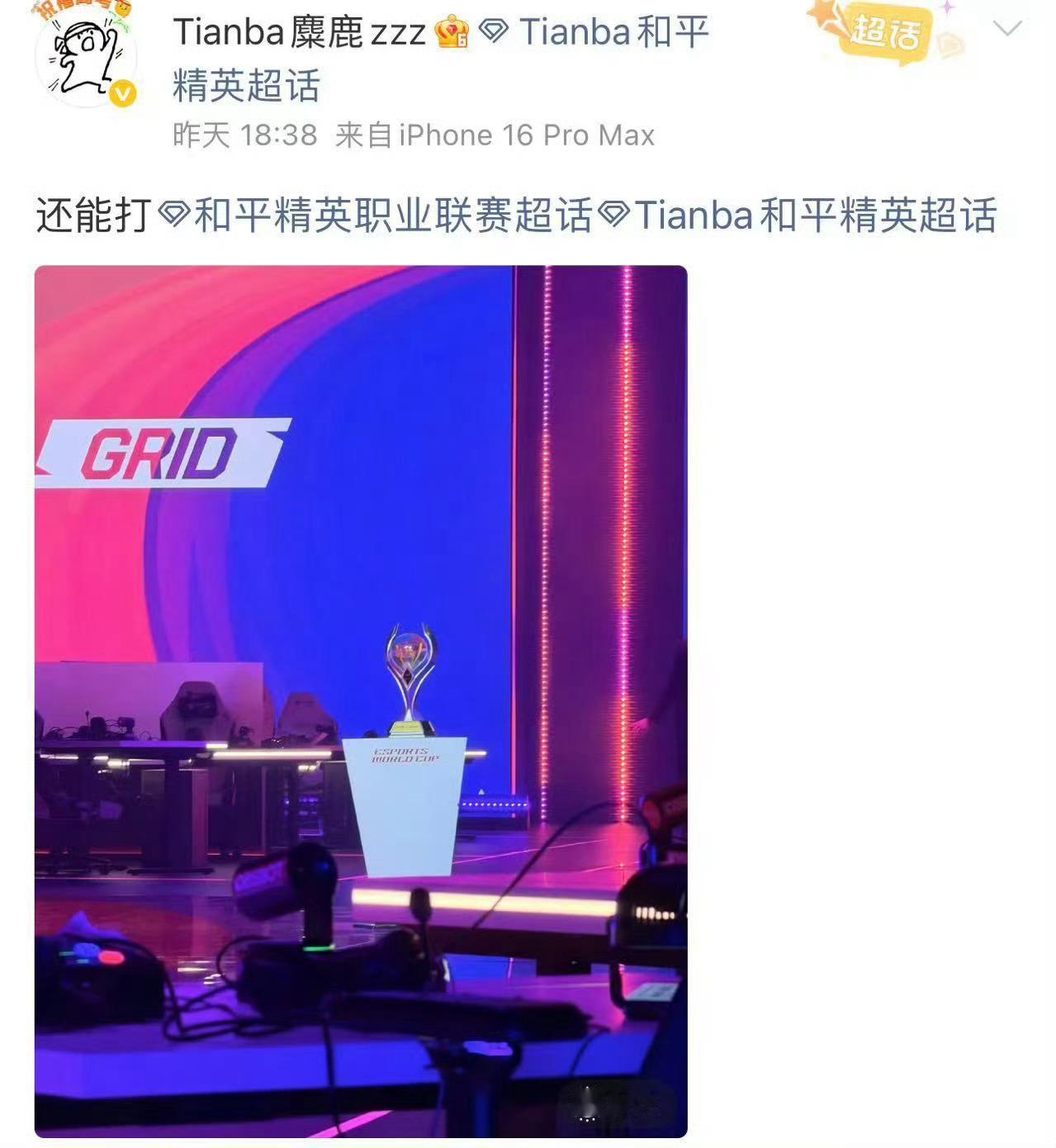 职业是电竞的热血底色 麋鹿加油！天霸加油！！允许一切结果发生世俱杯总决赛第二日