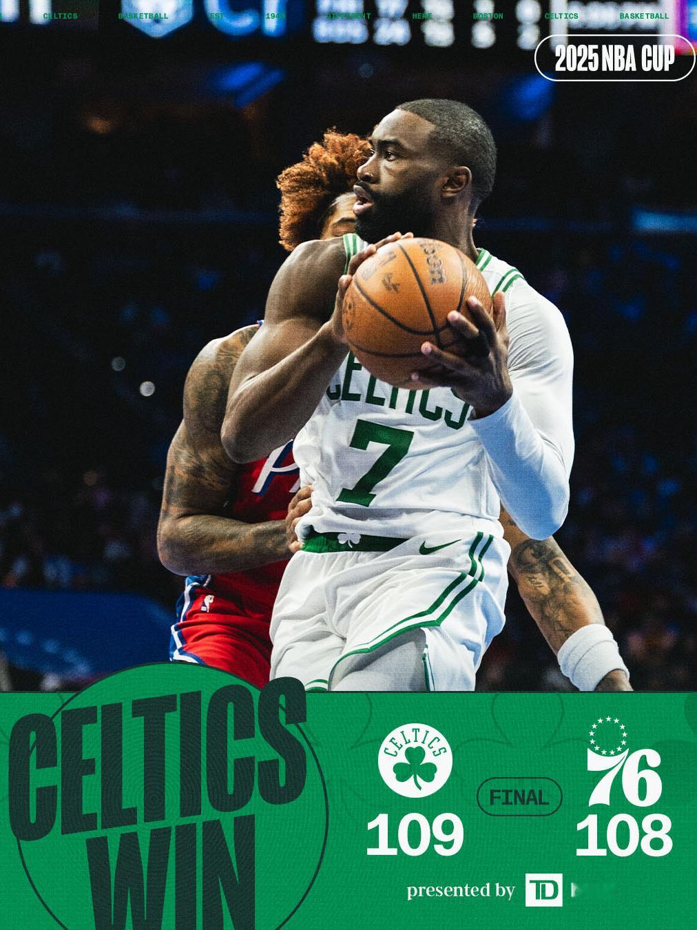 凯尔特人国度 FINAL : Boston Celtics 【 109-108 