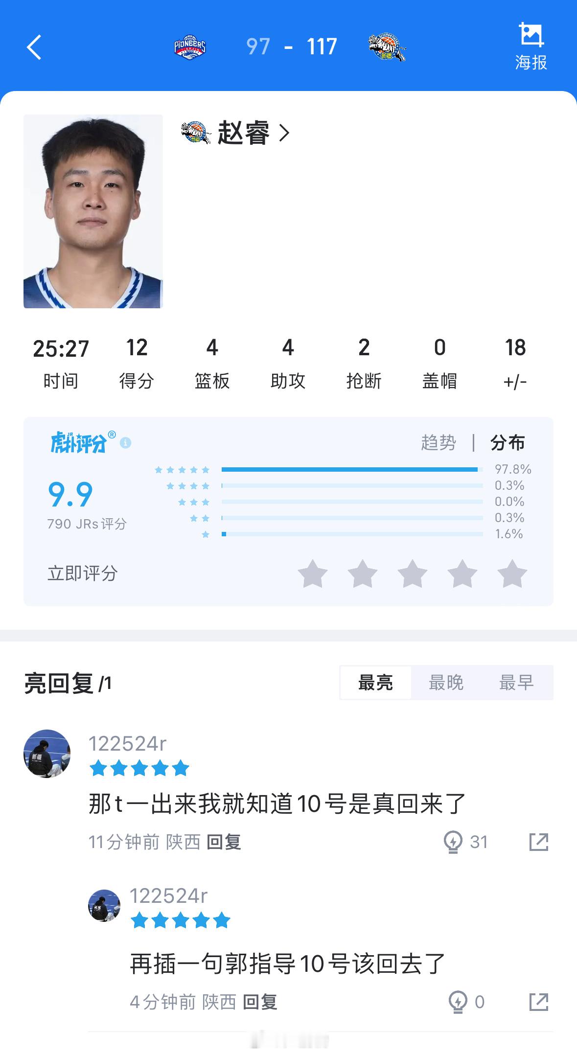 神评～[允悲][允悲][允悲]#cba30年有你有我##新疆男篮##小卢篮球世界